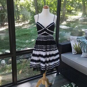 BCBG Maxazria Black/White Dress Size 2